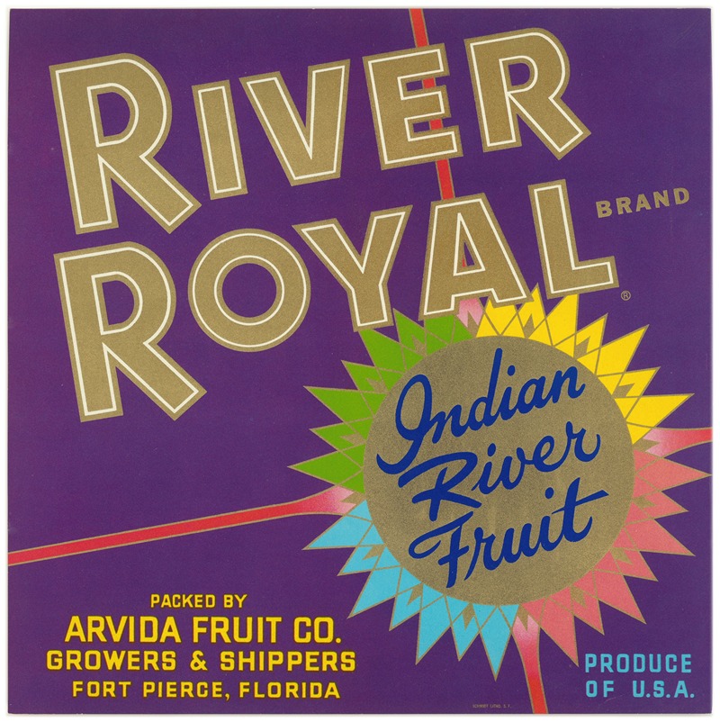 Anonymous - River Royal Brand Citrus Label