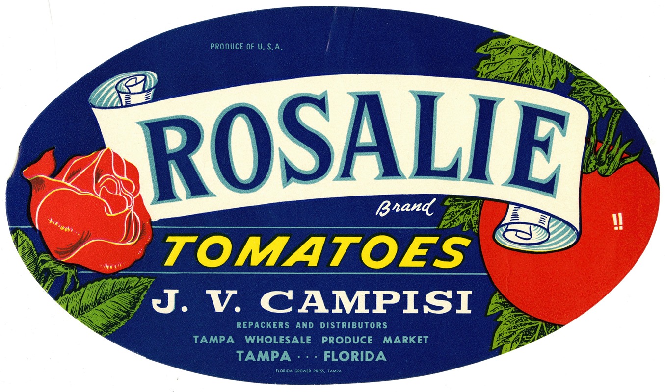 Anonymous - Rosalie Brand Tomatoes Label
