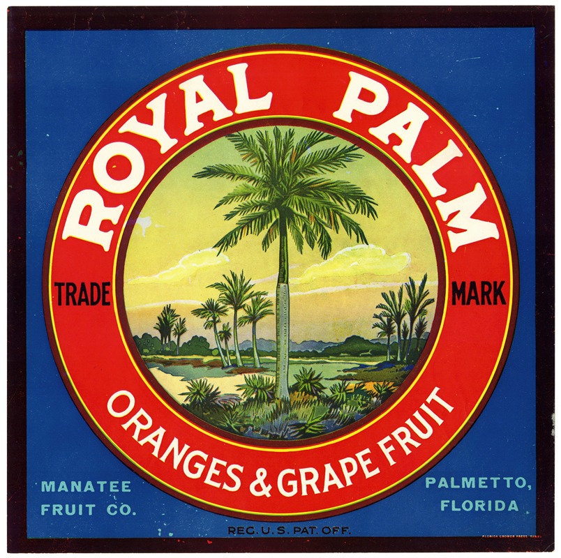 Anonymous - Royal Palm Oranges and Grapefruit Label