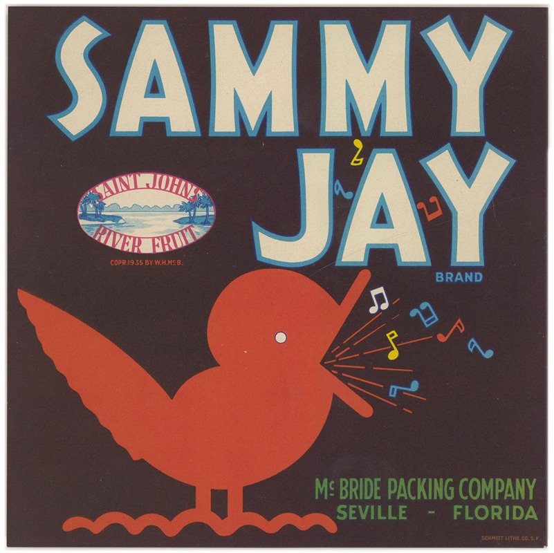 Anonymous - Sammy Jay Brand Citrus Label