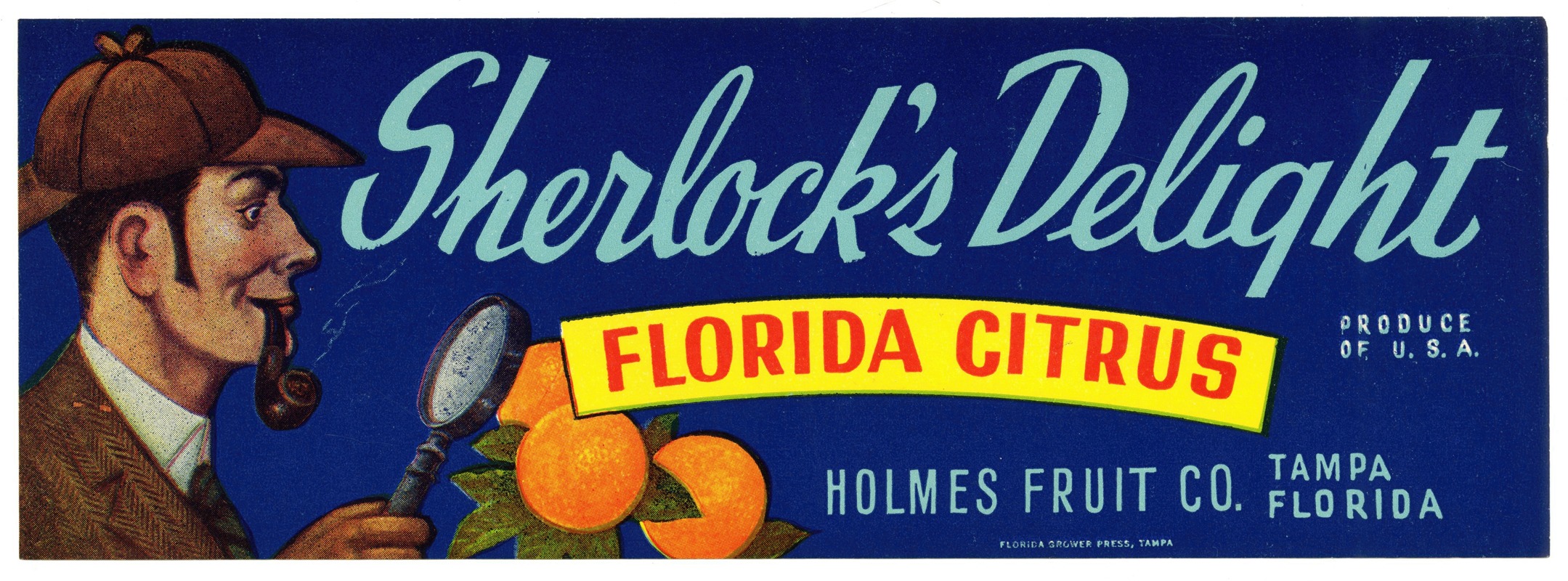 Anonymous - Sherlock’s Delight Florida Citrus Label