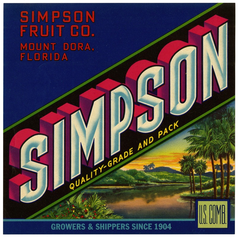Anonymous - Simpson Fruit Label