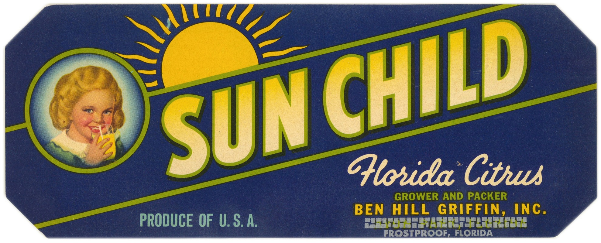 Anonymous - Sun Child Florida Citrus Label
