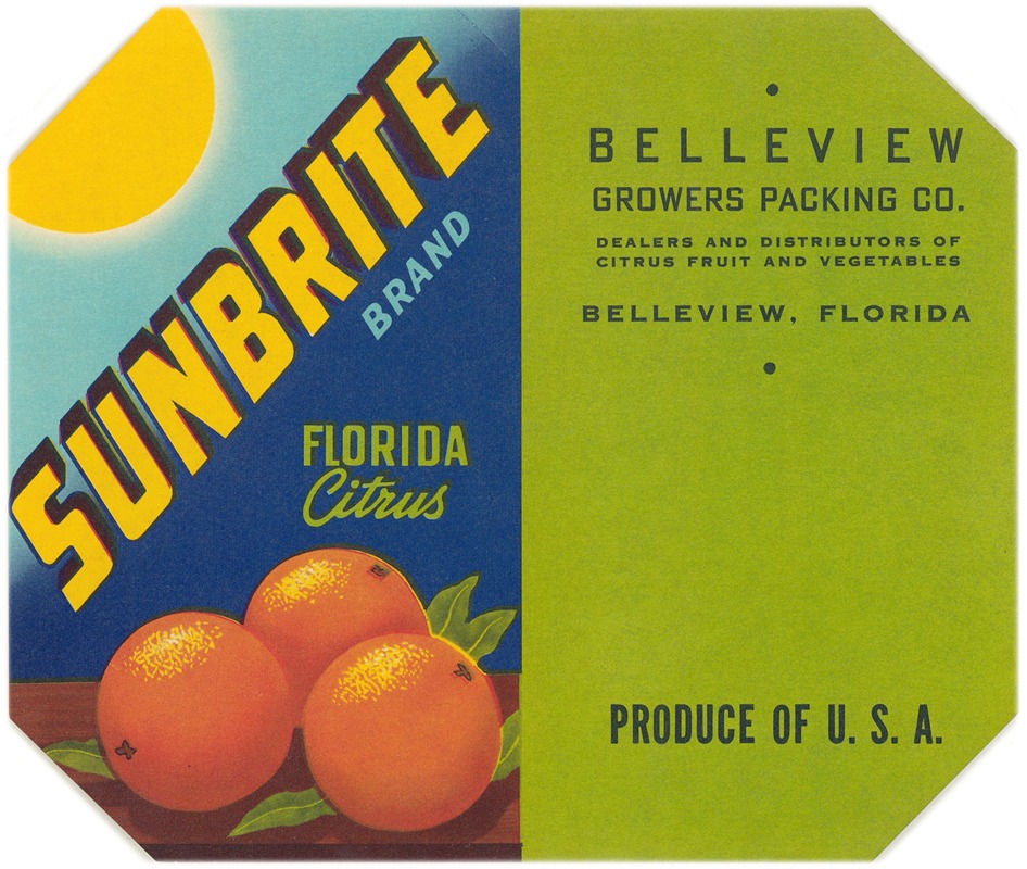 Anonymous - Sunbrite Brand Florida Citrus Label