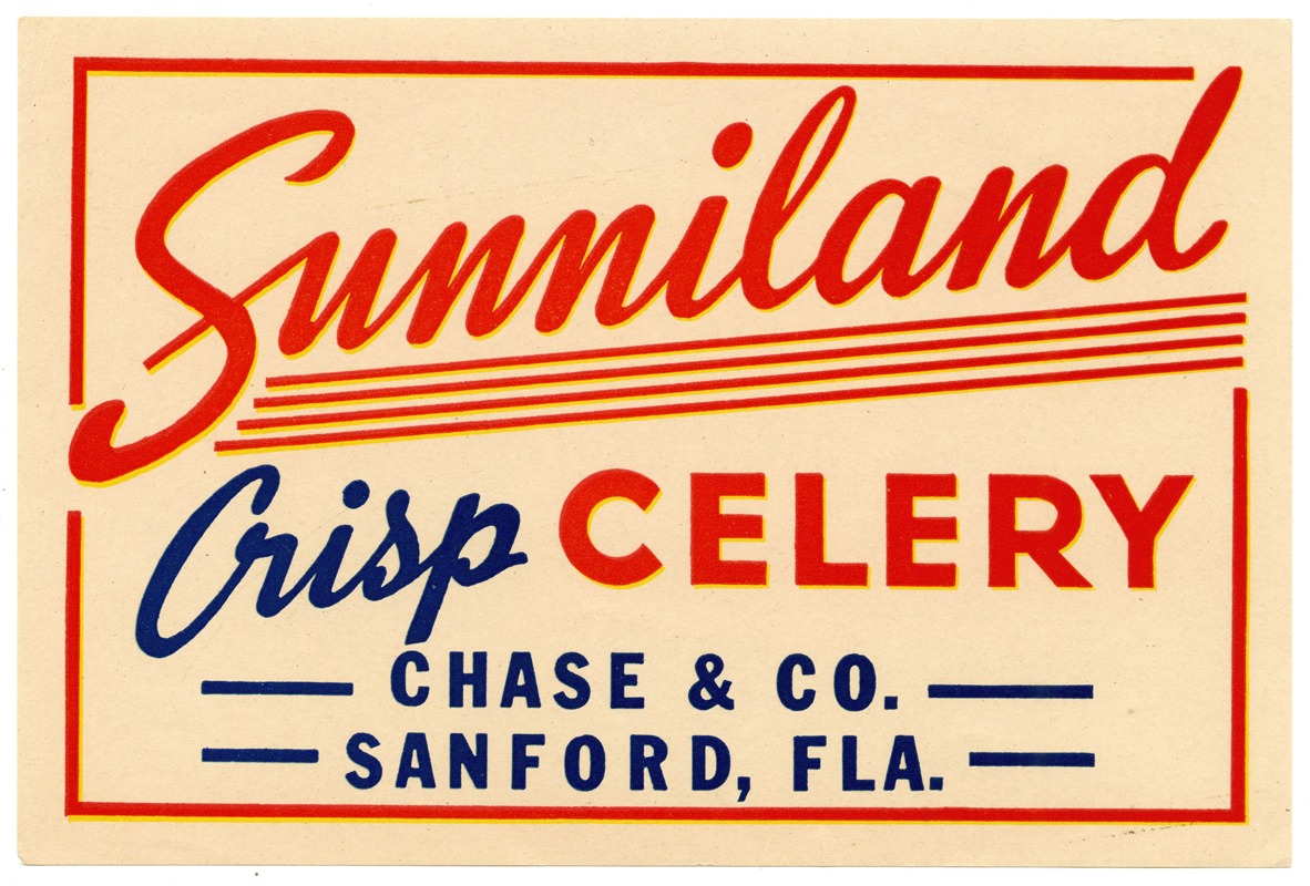 Anonymous - Sunniland Crisp Celery Label