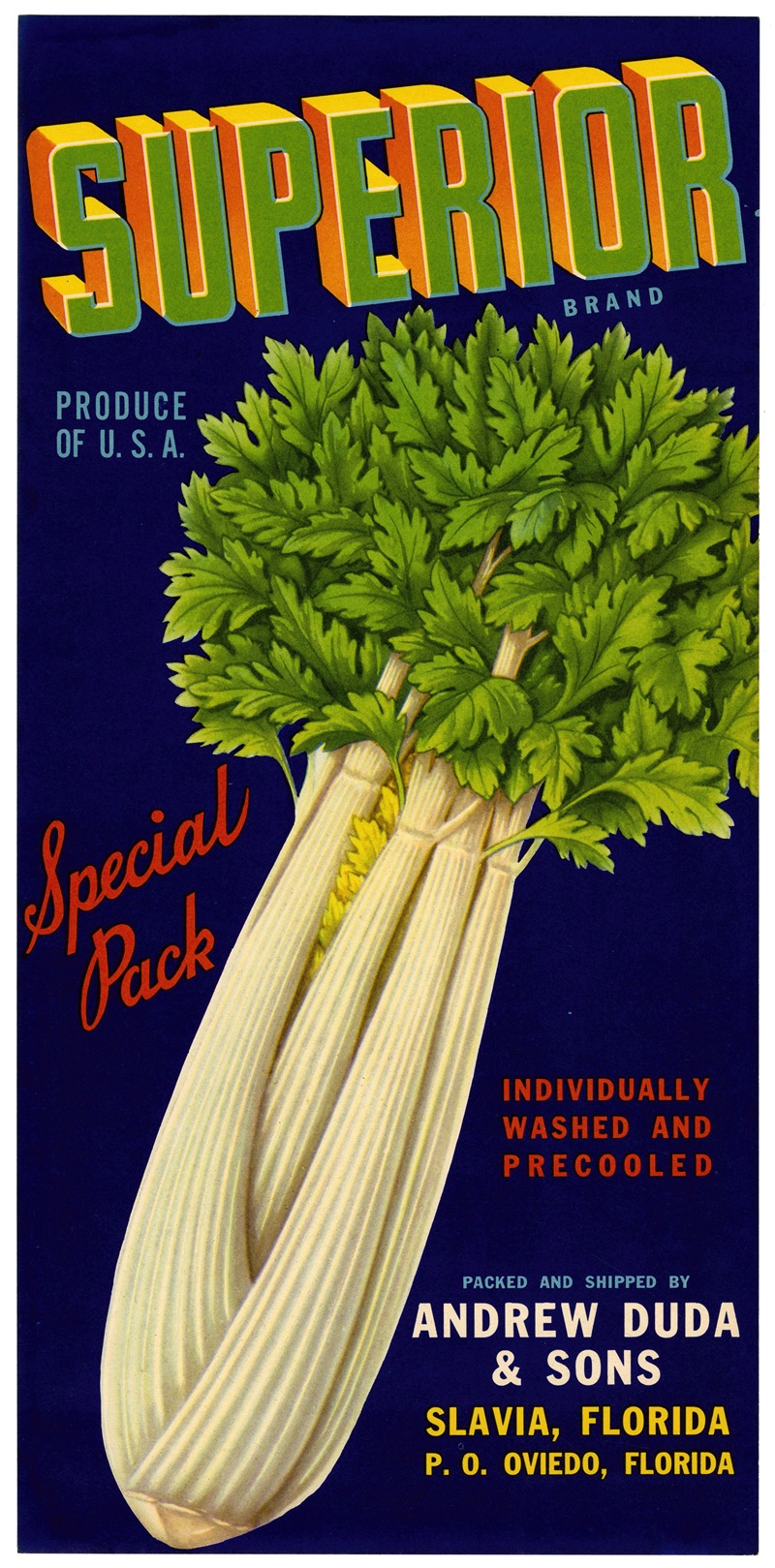 Anonymous - Superior Brand Celery Label