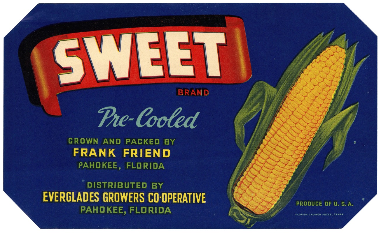 Anonymous - Sweet Brand Corn Label