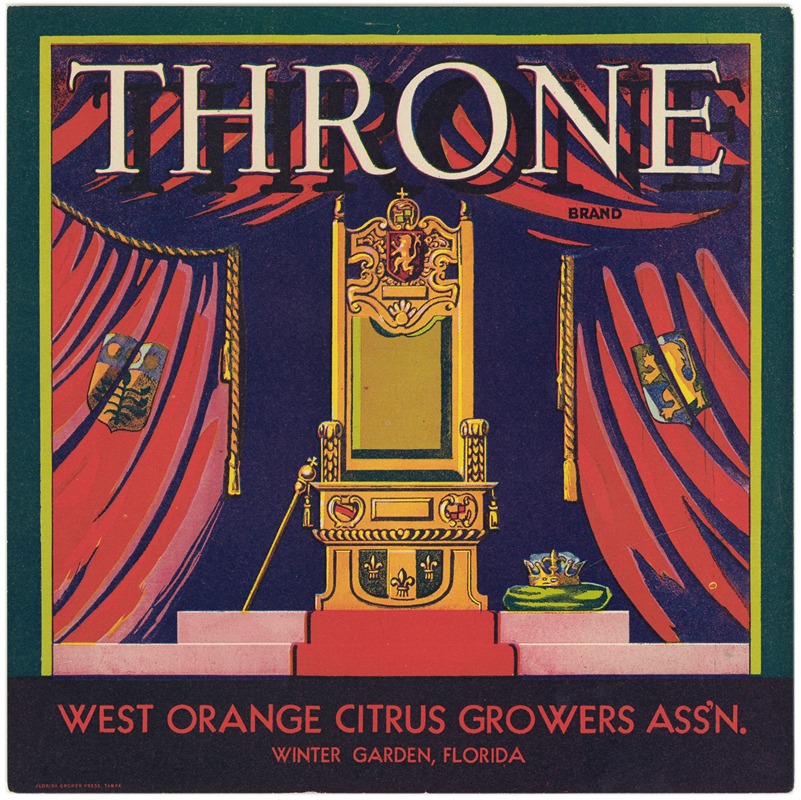 Anonymous - Throne Brand Citrus Label