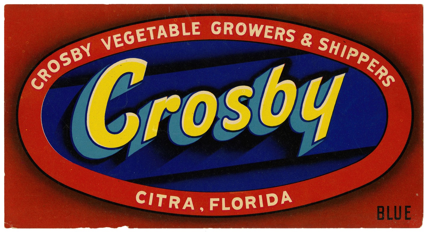 Anonymous - Vegetable Label for Crosby – Blue