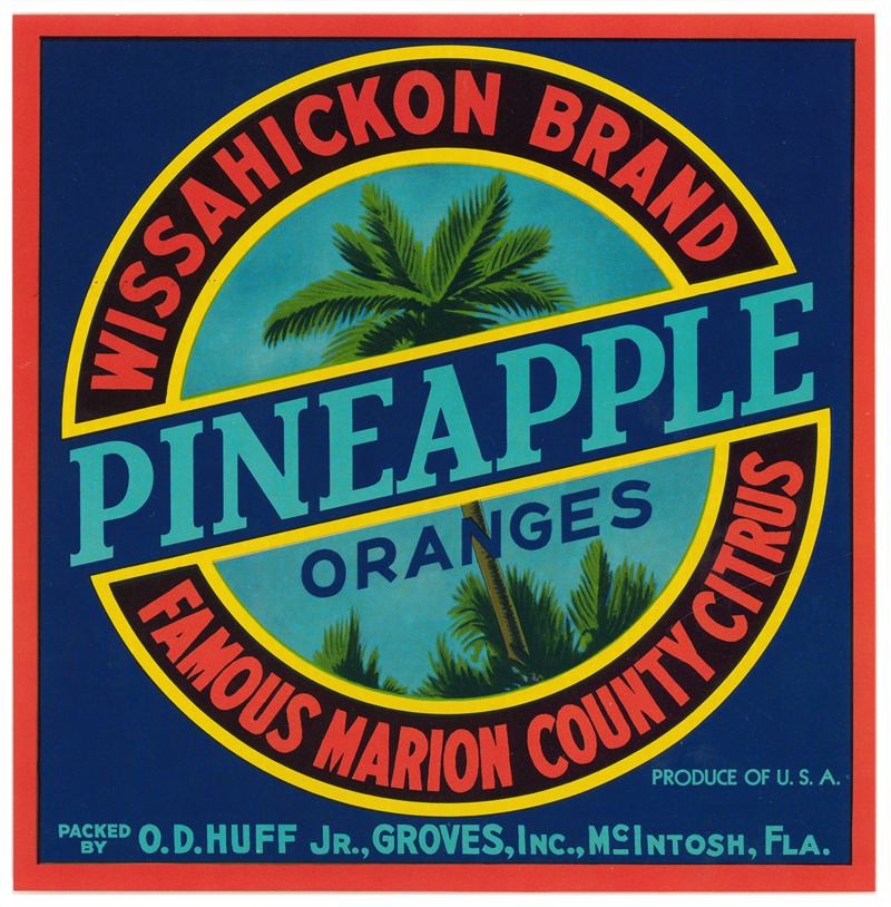 Anonymous - Wissahickon Brand Pineapple Oranges Label