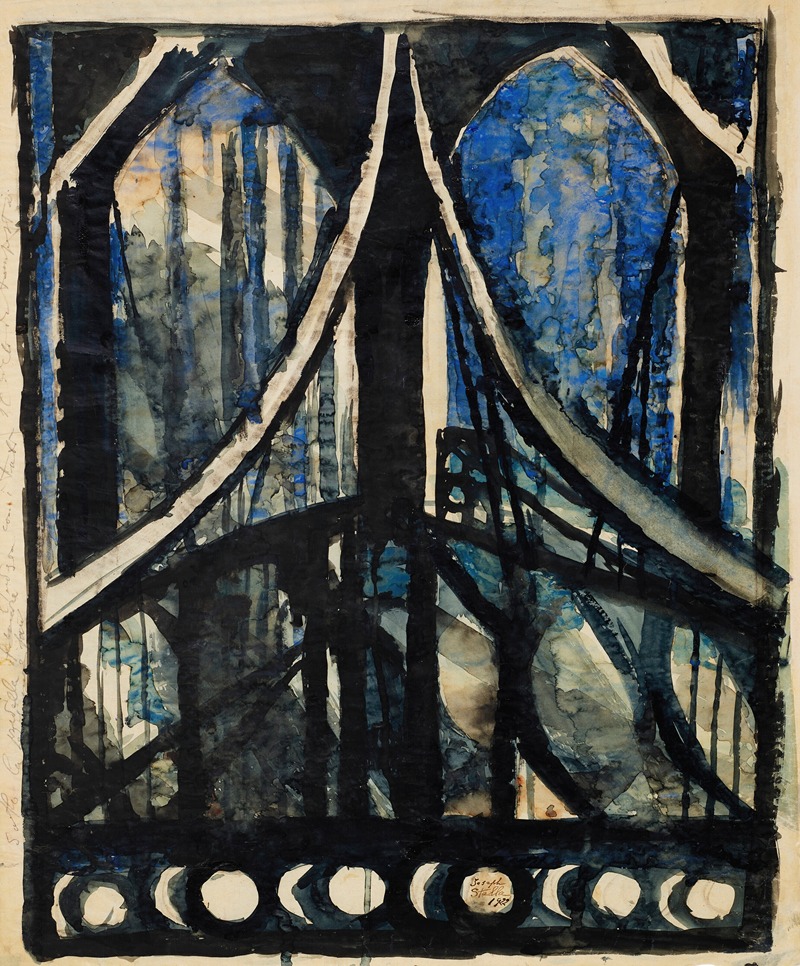 Joseph Stella - Study of the Brooklyn Bridge