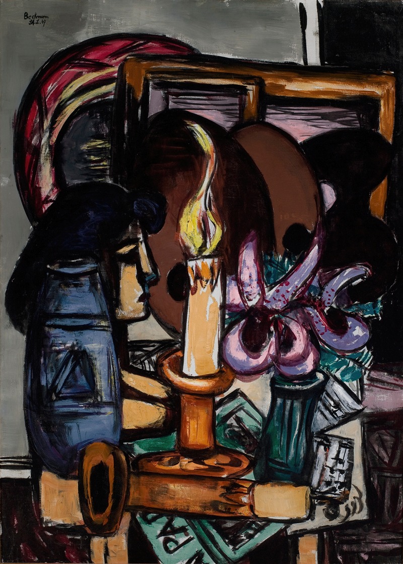Max Beckmann - Still Life with Two Large Candles