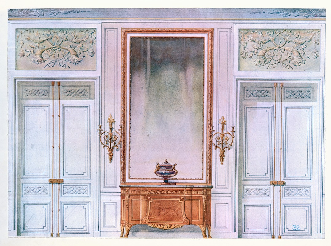 Georges Rémon - Chambre a coucher Louis XVI. Face des portes….