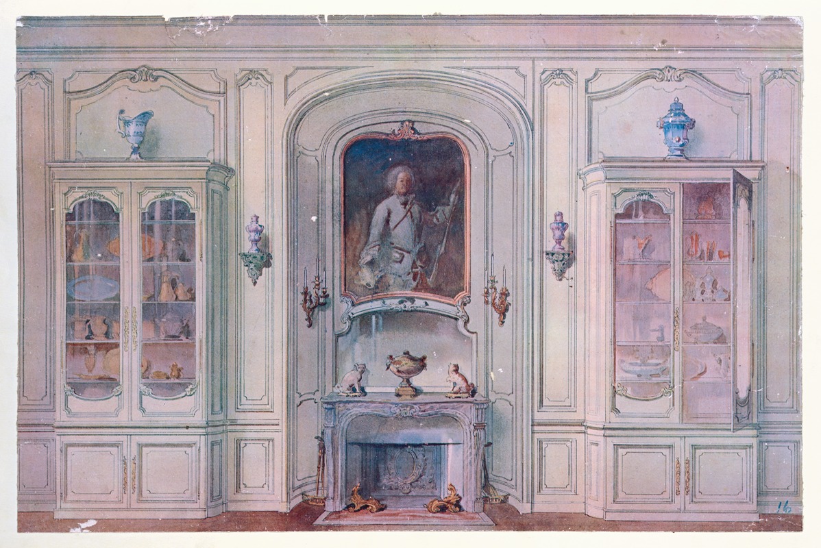 Georges Rémon - Salle a manger Louis XV, montrant la niche….