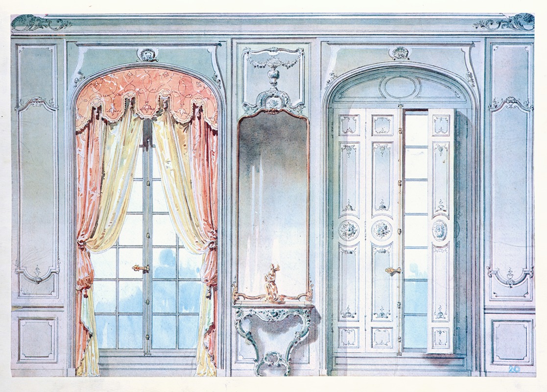 Georges Rémon - Salon Louis XV. Face des fenêtres don¿t l’une montre….