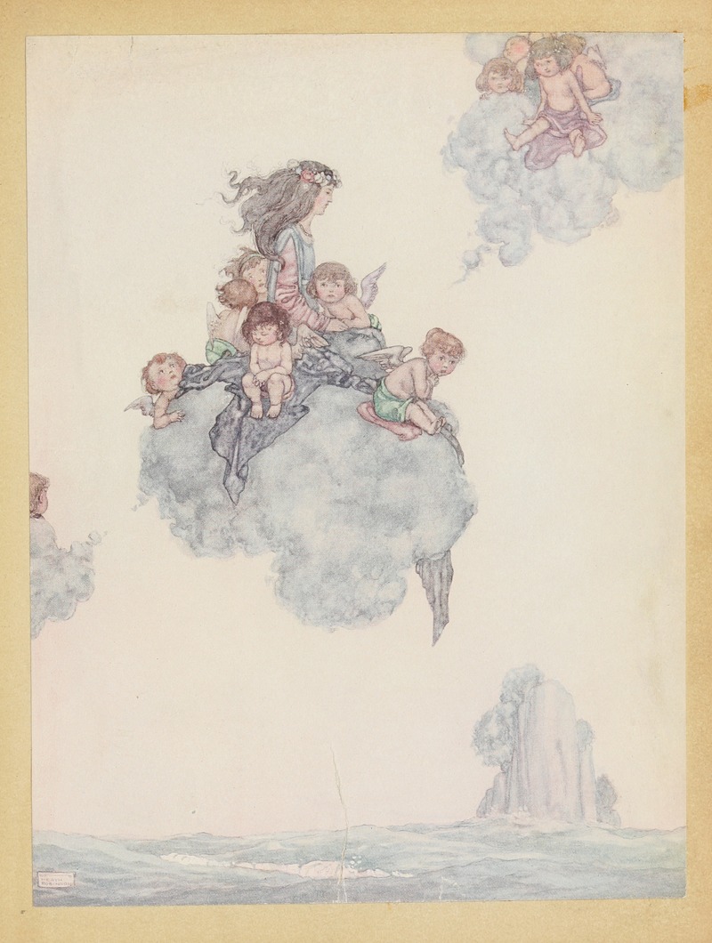 William Heath Robinson - With the rest of the children of air, soared high above the rosy cloud
