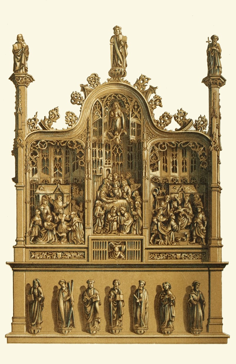 Henry Noel Humphreys - A portable altar in carved oak