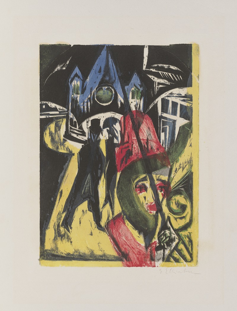 Ernst Ludwig Kirchner - Cocotte on the Street