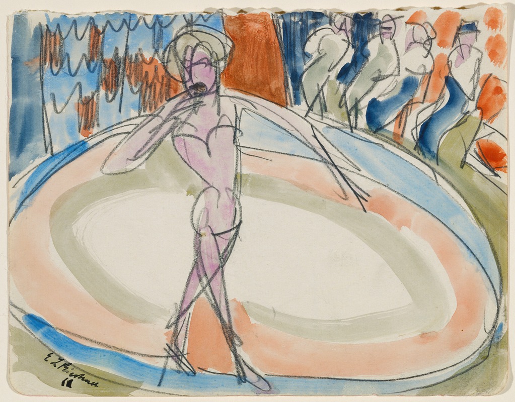 Ernst Ludwig Kirchner - Dancing woman at the cabaret