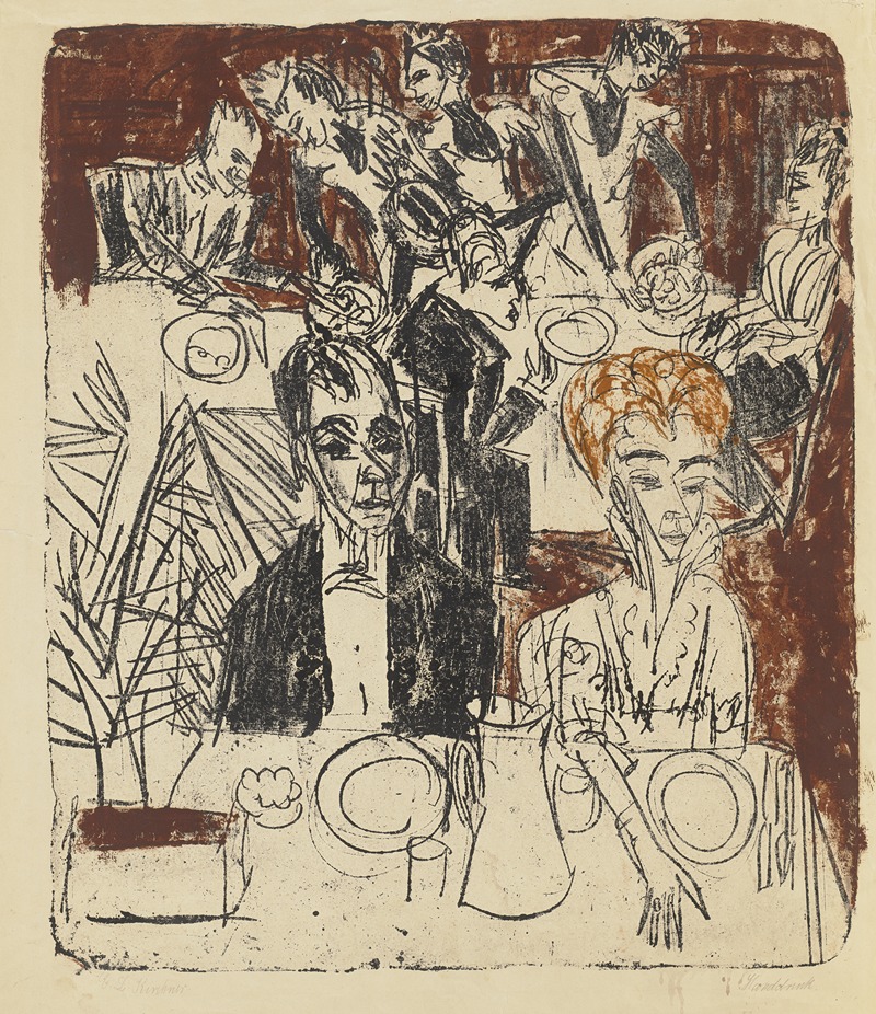 Ernst Ludwig Kirchner - Das Mahl im Sanatorium