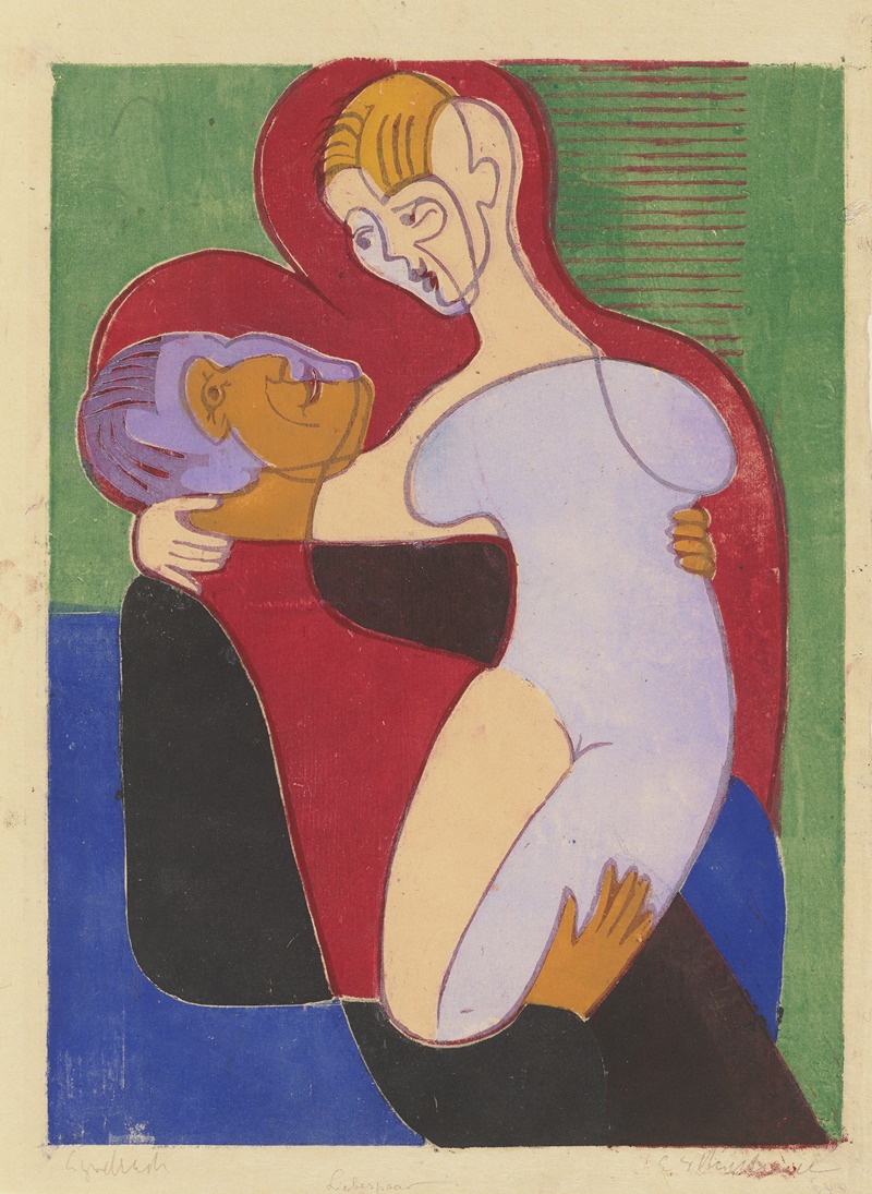 Ernst Ludwig Kirchner - Liebespaar (Elisabeth und Julius Hembus)