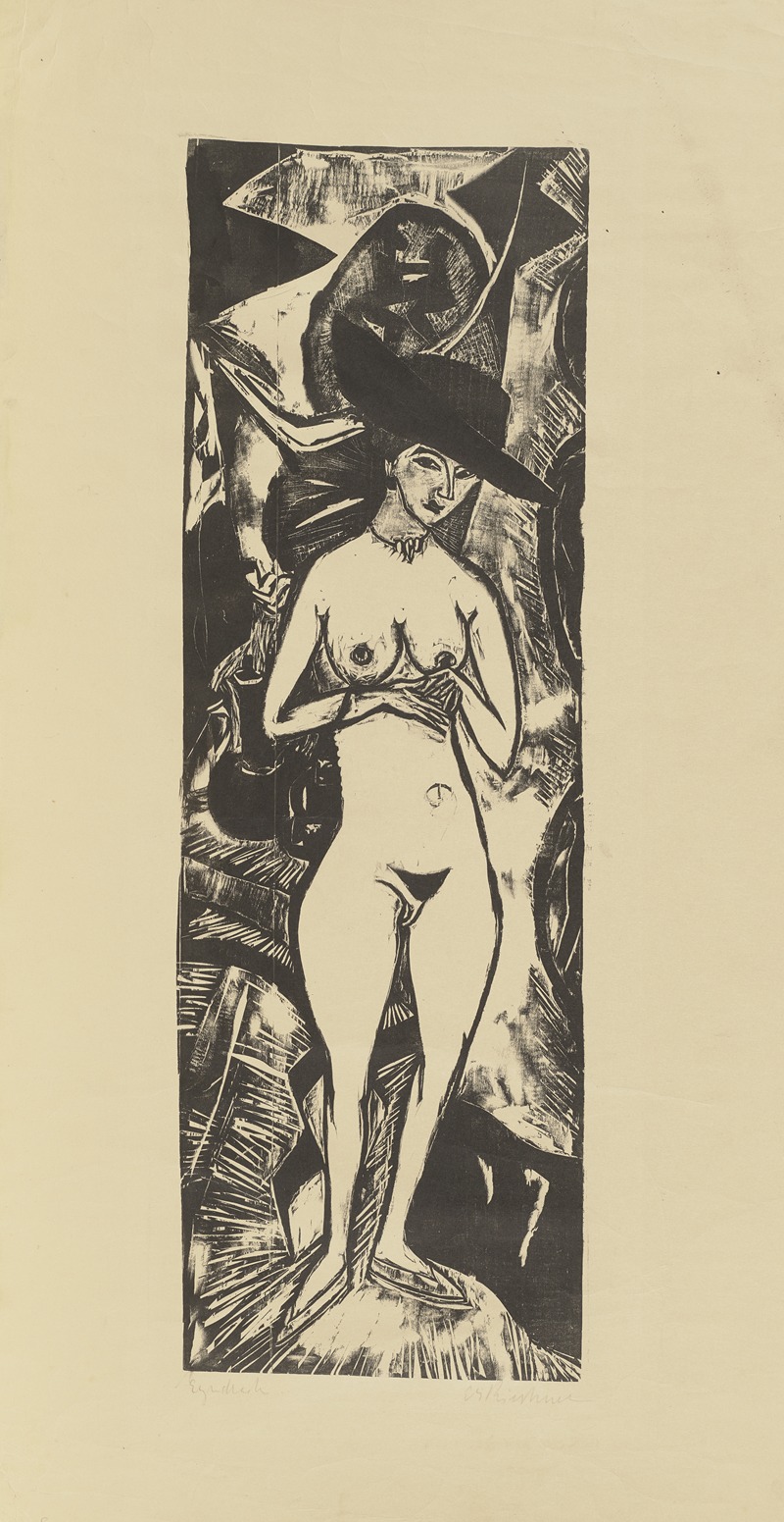 Ernst Ludwig Kirchner - Nude Wearing a Black Hat