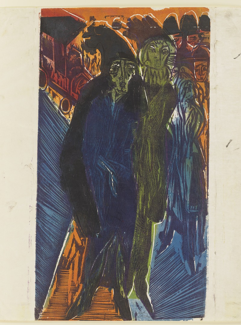 Ernst Ludwig Kirchner - Straßenszene (nach dem Gemälde ‘Straßenszene’ von 1914)