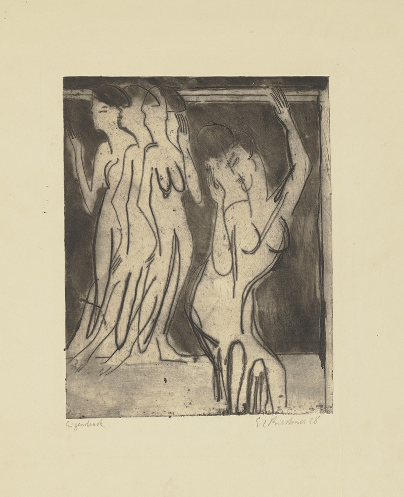 Ernst Ludwig Kirchner - Wigman-Tanzgruppe