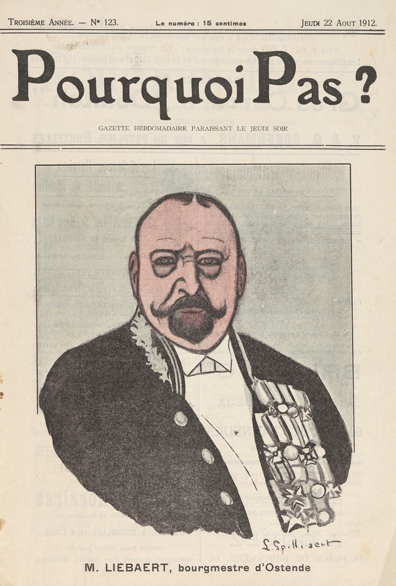 Léon Spilliaert - Portret van Burgemeester Liebaert