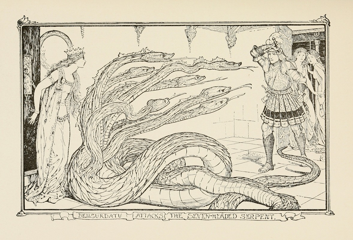 Henry Justice Ford - Bensurdatu attacks the Seven-headed Serpent