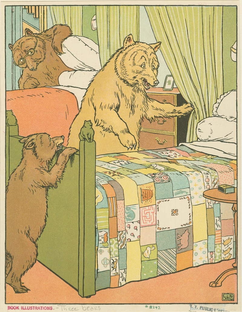 Leonard Leslie Brooke - Mamma bear checks the beds