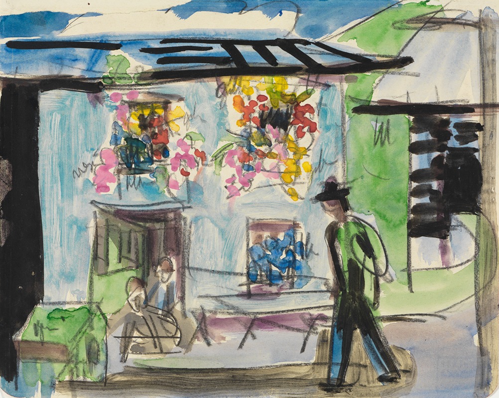 Ernst Ludwig Kirchner - Ein Häuschen mit Blumenfenstern