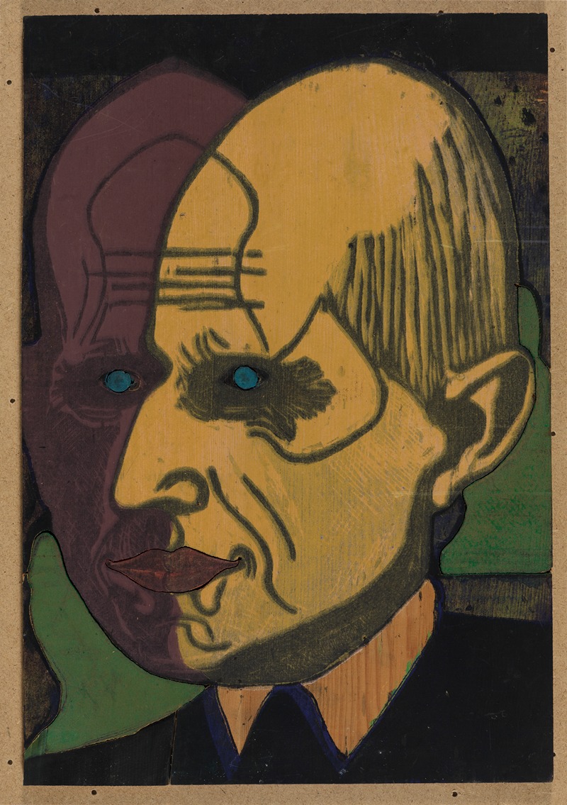 Ernst Ludwig Kirchner - Kopf Dr. Bauer, Farbstock II