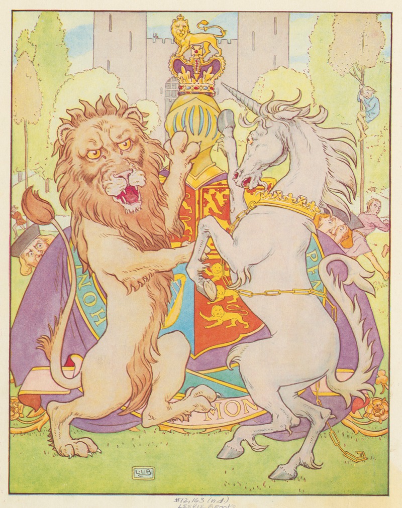 Leonard Leslie Brooke - The lion and the unicorn were fighting for the crown