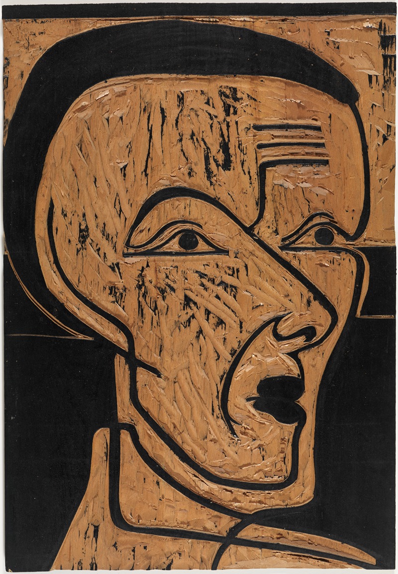 Ernst Ludwig Kirchner - Selbstporträt, Zeichnungsstock