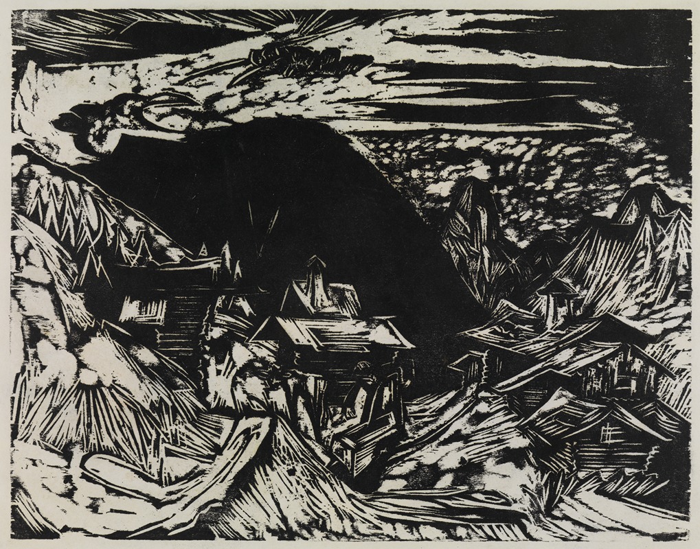 Ernst Ludwig Kirchner - Stafelalp mit Altein und Tinzenhorn