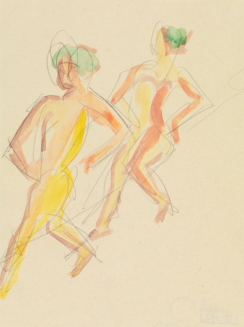 Ernst Ludwig Kirchner - Zwei Tanzende