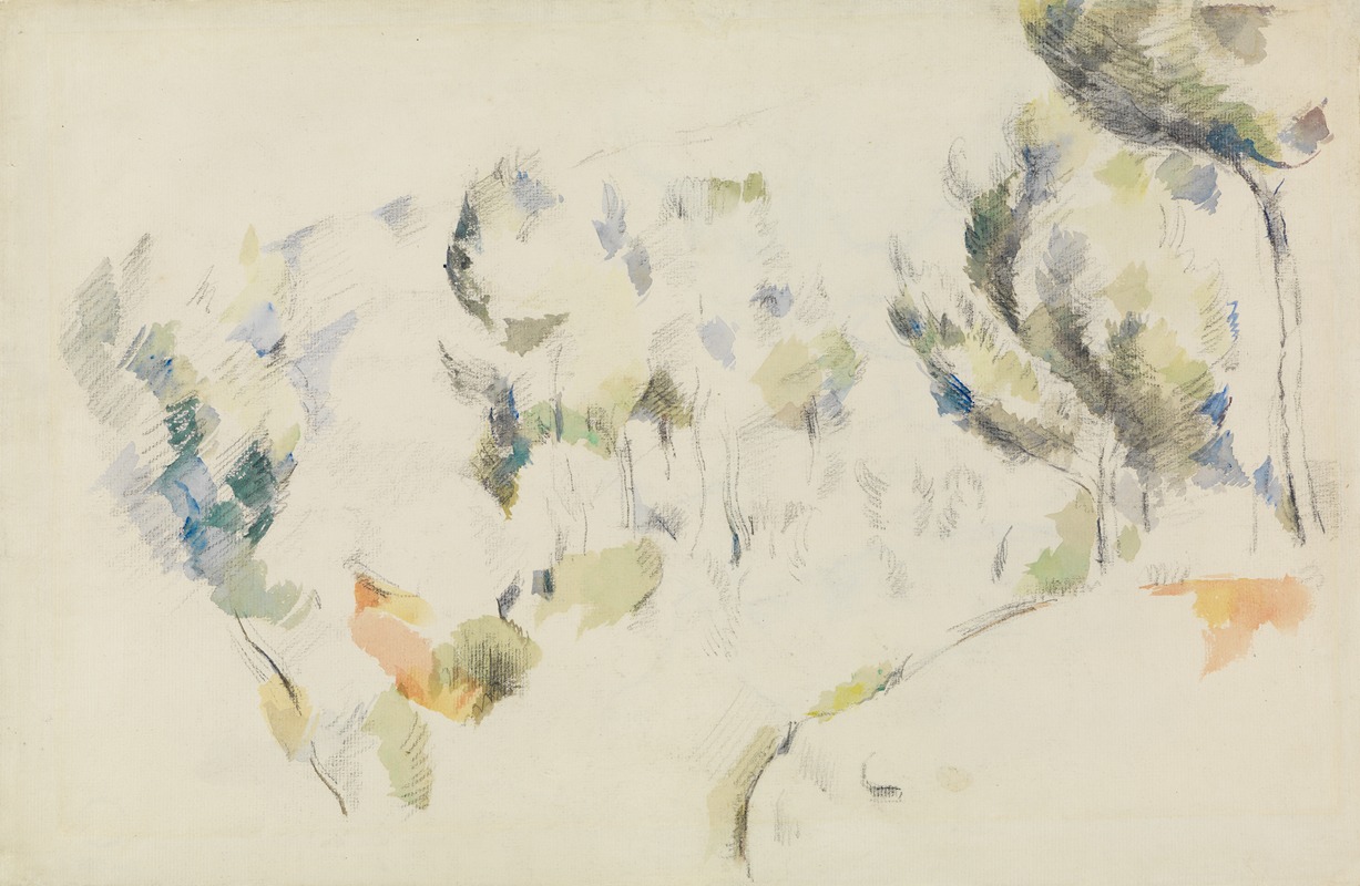 Paul Cézanne - Senke mit Bäumen