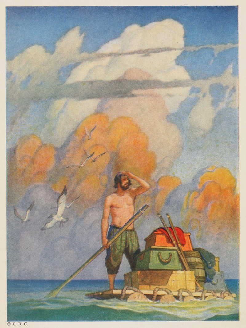 N. C. Wyeth - For a mile, or thereabouts, my raft went very well..