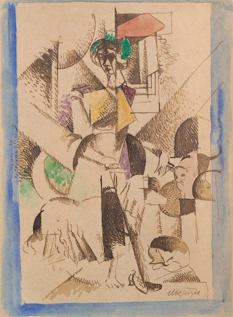 Albert Gleizes - La Dame aux bêtes, Portrait de Madame Raymond Duchamp Villon