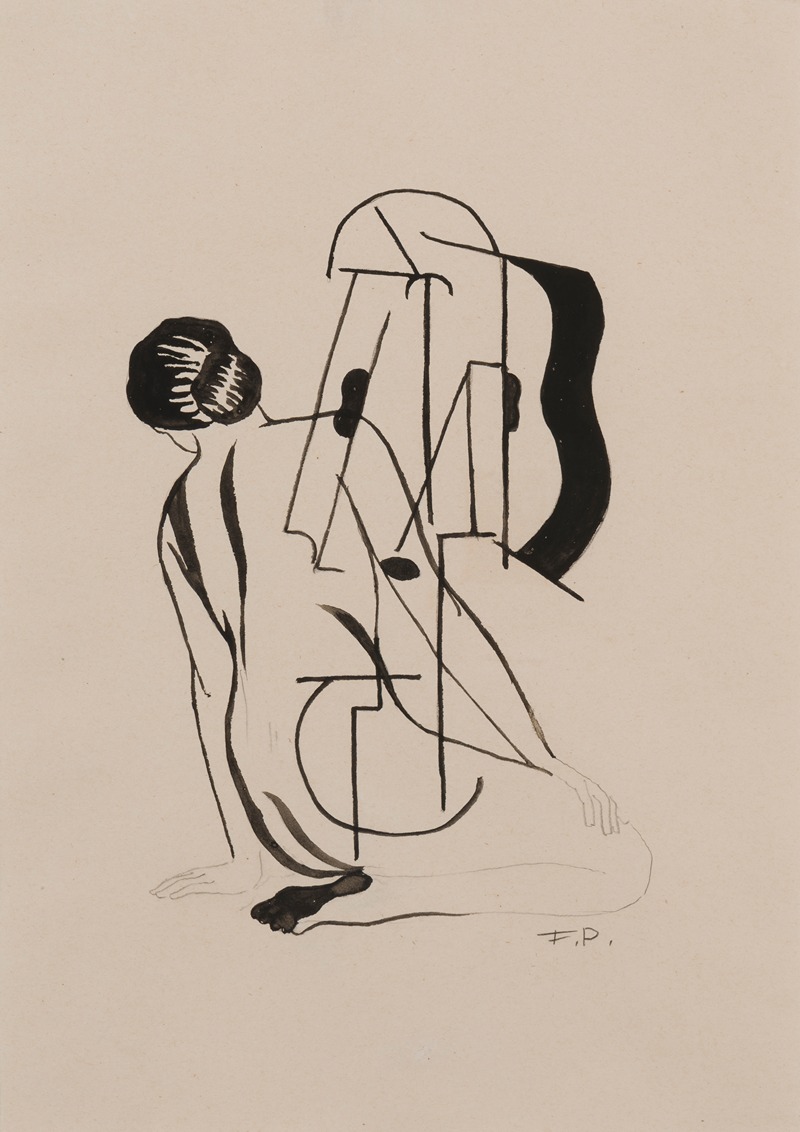 Francis Picabia - Sans titre ou Nu à la guitare