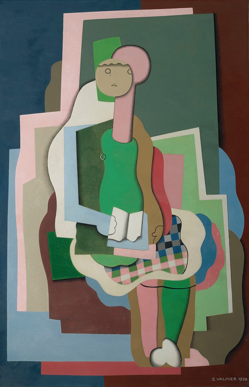 Georges Valmier - Jeune fille assise (Portrait de la fille de l’artiste)