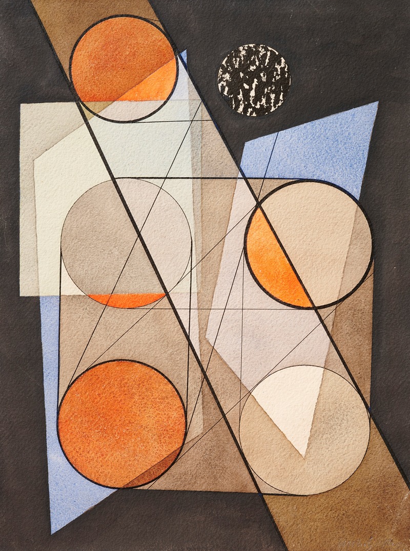 László Moholy-Nagy - Composition aux cercles symétriques
