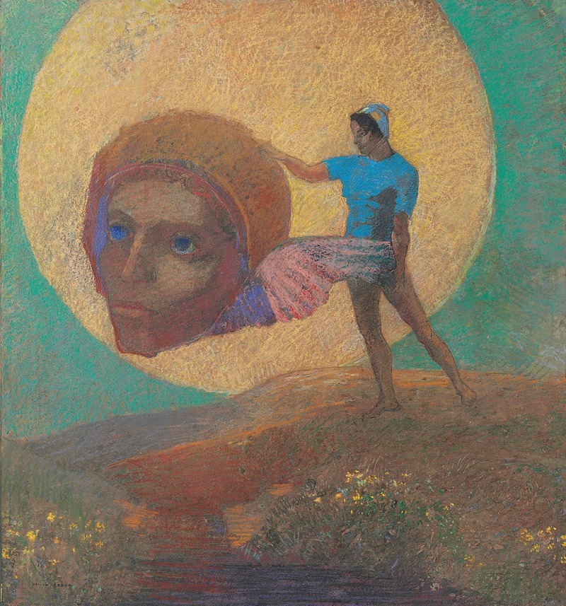 Odilon Redon - Figure portant une tête ailée (La chute d’lcare)