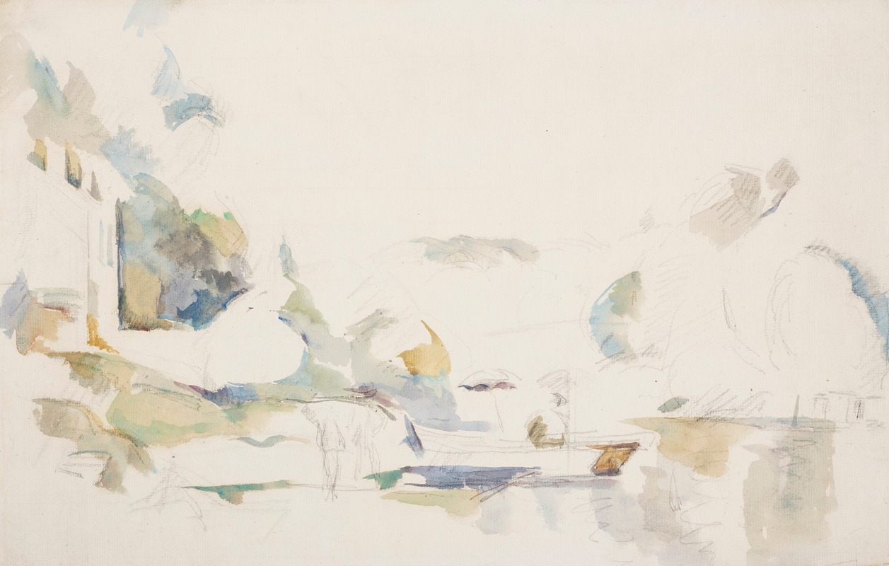 Paul Cézanne - La Barque ou Le lac d’Annecy