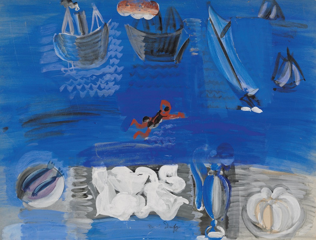 Raoul Dufy - Nature morte et bateaux