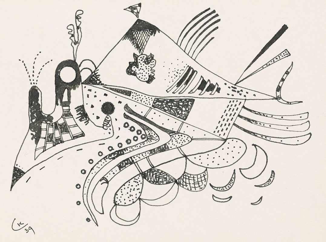 Wassily Kandinsky - Zeichnung zur ‘Voisinage’ (Drawing for ‘Neighborhood’)