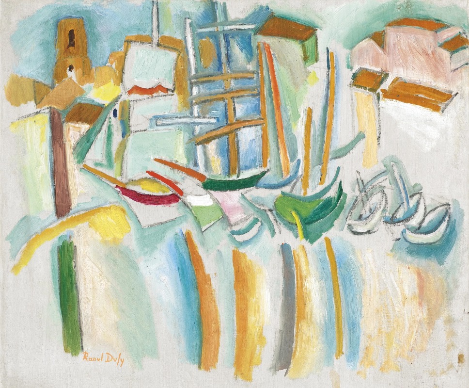 Raoul Dufy - Bateaux et barques aux Martigues