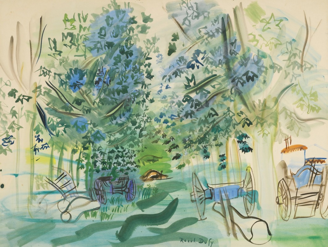 Raoul Dufy - Les charrettes à Montsaunès