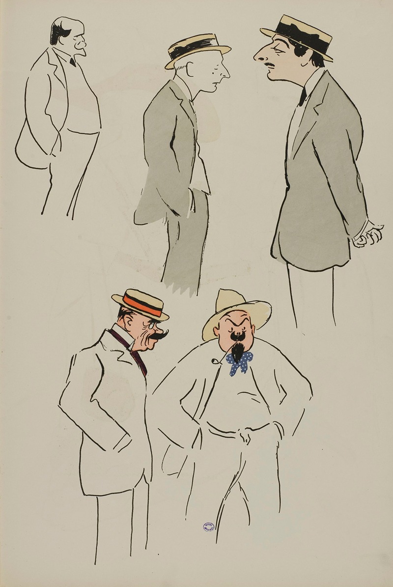 Georges Goursat (Sem) - Eugène Letellier, M Fordyce, Henri Letellier, Lysée Denaint, Jacques Dhur